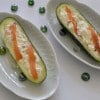 Barquitos de pepino y salmón ahumado