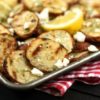 Patatas asadas con limón, eneldo y queso feta