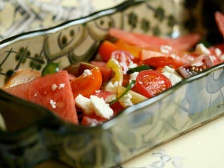 Ensalada de Sandia y queso feta