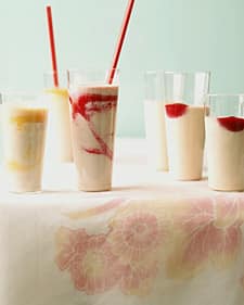 Batido de fresas, plátano y tofu