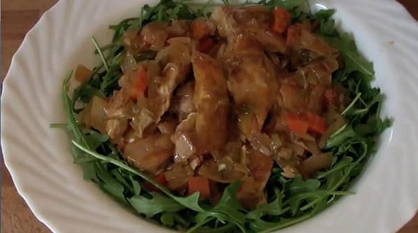 Pechugas de Pollo en Escabeche de Naranja