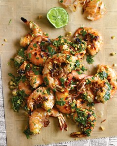 Gambas a la parrilla, con un toque tailandés