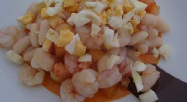 Ensalada de Judías con Gambas