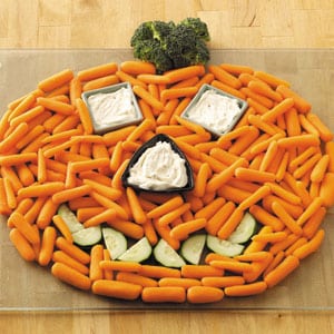 Bandeja de verdura para Halloween