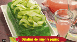 Gelatina de limón y pepino