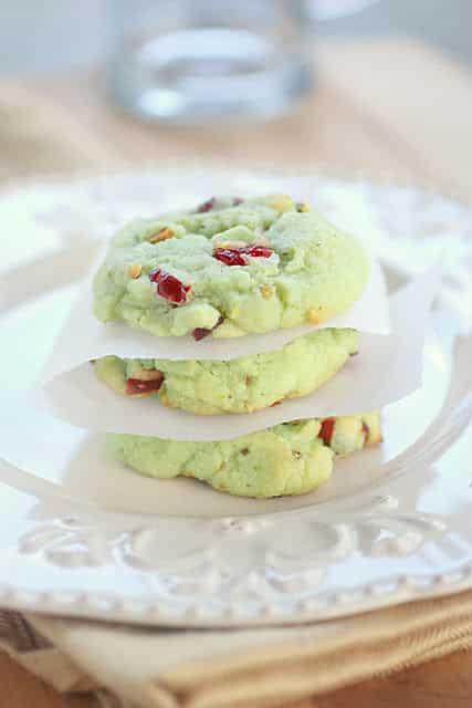 Galletas de arándano y pistacho