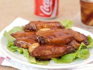 Alitas de pollo con salsa de Coca-Cola