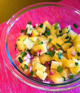 Salsa de piña fresca