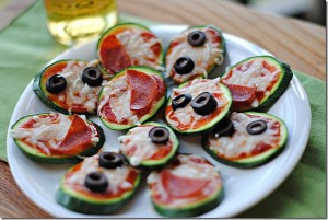 Mini pizzas de calabacín 