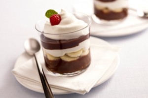 Parfait de chocolate y banana 