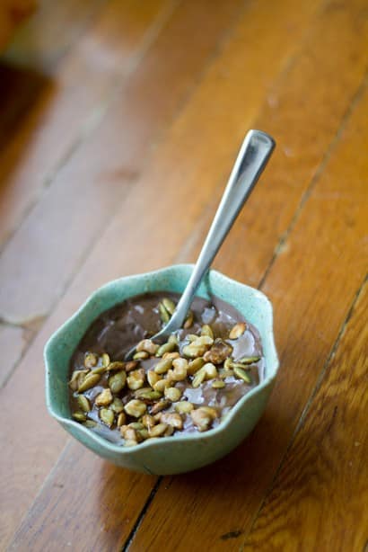 Yogur griego con chocolate