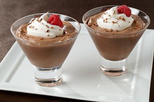 Mousse de chocolate con crema irlandesa 