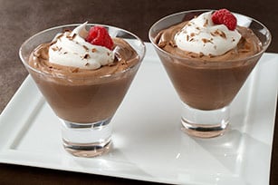 Mousse de chocolate con crema irlandesa