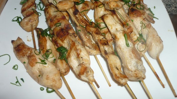 Brochetas de Pollo Satay