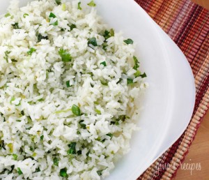 Arroz con un toque de cilantro y habaneros 