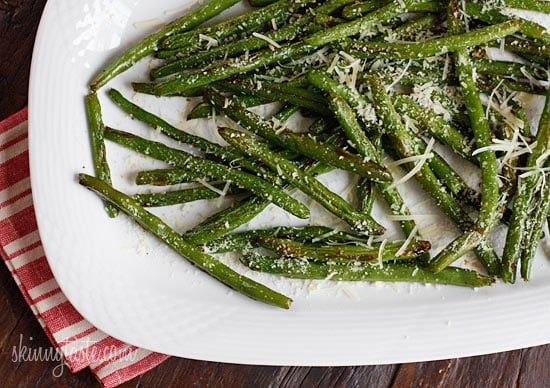 Judías verdes, con un toque de queso parmesano