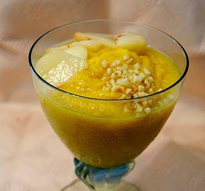 Postre dulce de mango