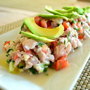 Ceviche Pescado con Jengibre