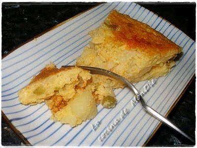 Tortilla con sabor a bacalao