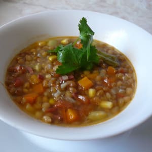 Sopa de Lentejas con Tocino