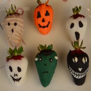 Fresas Cubiertas de Chocolate para Halloween