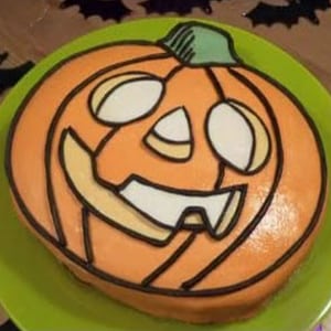 Tarta Halloween de Calabaza con Fondant