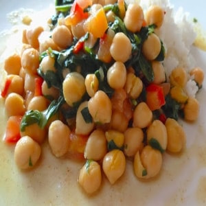 Garbanzos con Espinacas