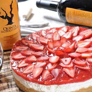 Cheescake de Queso con Fresas sin Hornear