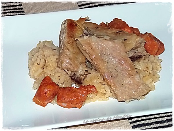 Arroz con costilla y chorizo