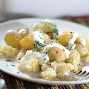 Papas Horneadas con Coliflor