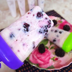 Paletas de Yogur y Moras