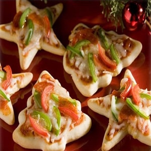 Mini Pizzas Navideñas