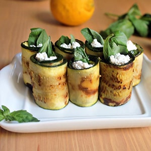 Rollitos de Calabacín Rellenos de Espinacas y Queso