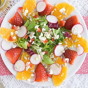 Ensalada de Naranja y Fresones