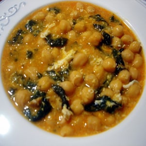 Potaje de Garbanzos y Espinacas