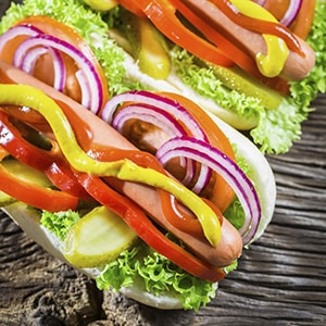 Hot dog con Verduras