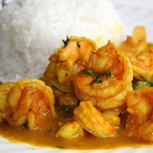 Camarones al Curry