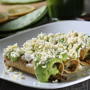 Tacos dorados de Nopal