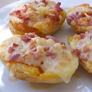 Papas rellenas gratinadas