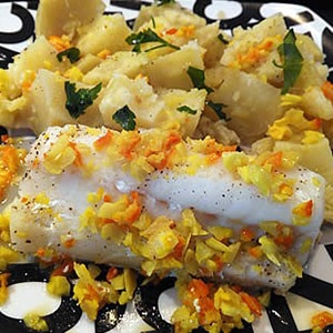 Bacalao con Salsa de Cítricos