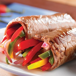 Rollos de Carne con Verduras