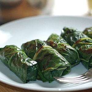 Rollitos de Acelga al Sartén