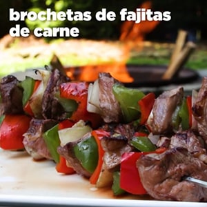 Brochetas de Fajitas de Carne