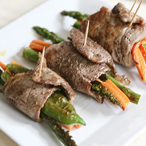 Rollitos de Carne con Verduras